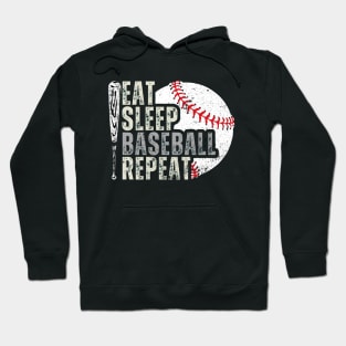 Eat Sleep Baseball Repeat Funny Baseball Player Hoodie